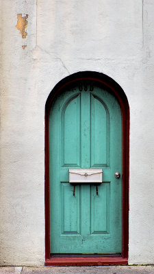 Green Door and Mail Box