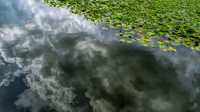 Lake Mirror Under Cloudy Skies III