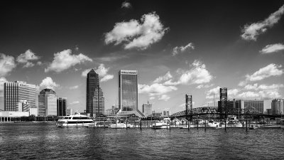 JAXscape Slightly Cloudy BW