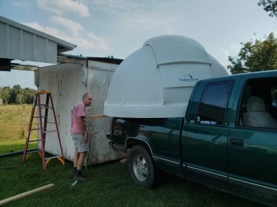 Moving the dome...