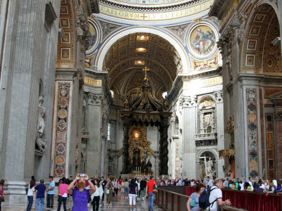 Inside the largest basilica in the world.