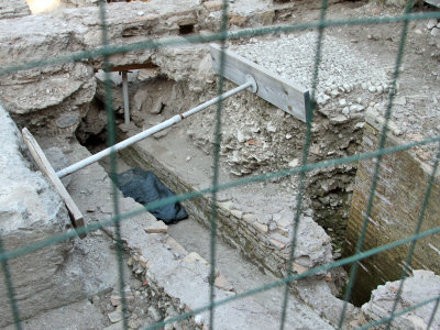 Excavation of the forum ruins