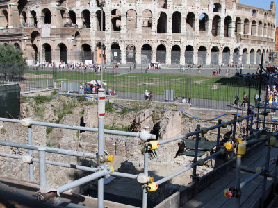 Working next to the Colosseum