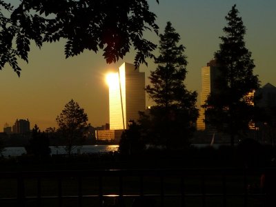 A glimpse of the southern tip of Manhattan