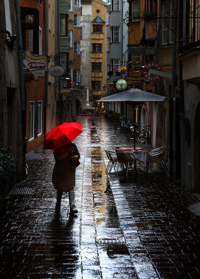 Red umbrella*Credit*