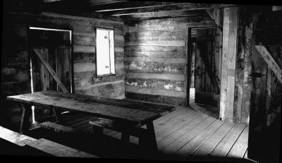 Inside Abner Hollow Cabin