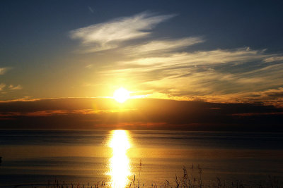 Coucher du soleil sur la baie Sainte-Claire