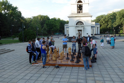 Chess game at the park