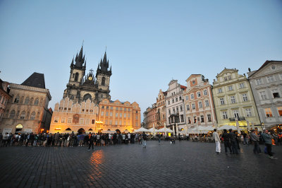 Old Town Square at dawn