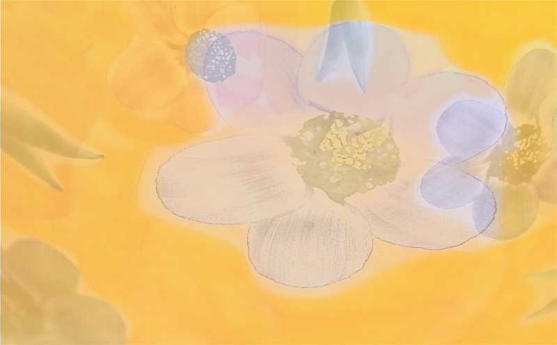 handpainted flower abstract