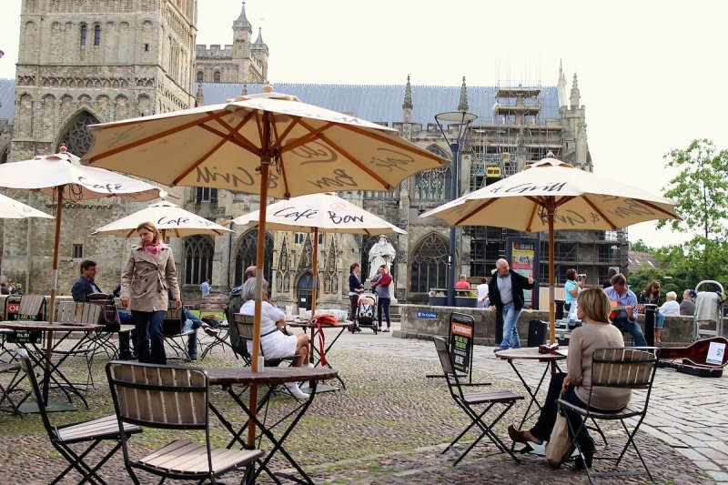 Beside Exeter Cathedral