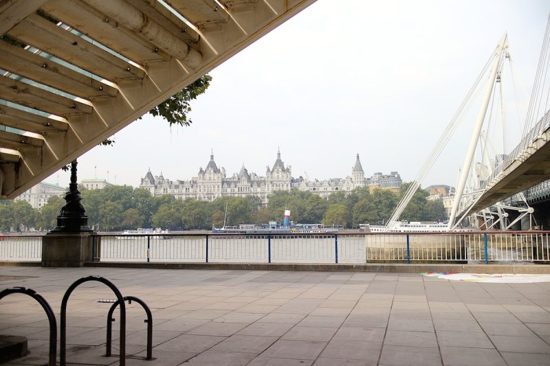 Golden Jubilee Bridge Whitehall Gardens Victoria Embankment