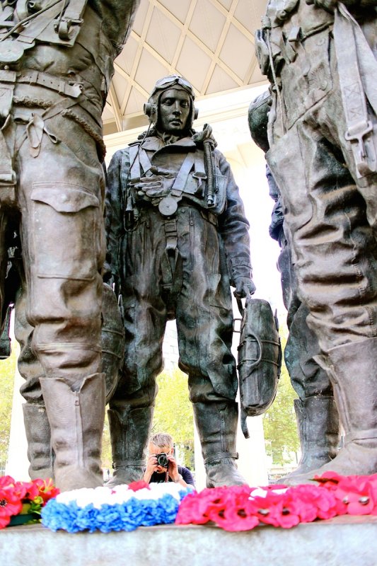 Bomber Command Memorial Green Park, London, with Ray