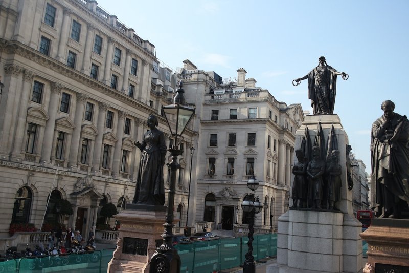 Florence Nightingale,Crimean War Memorial & Sidney Herbert,  Regent St Waterloo Place.