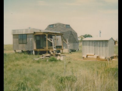 This assessor's Polaroid was taken from the southeast corner of the lot, looking northwest. 
