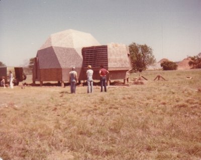 Wonder what Dad was thinking as he looked over the dome before starting our building project.