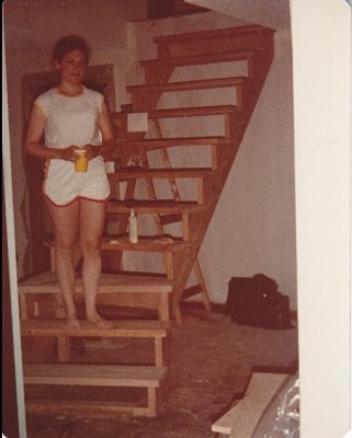 Mary seems satisfied with the weight-bearing capacity of the stairs.