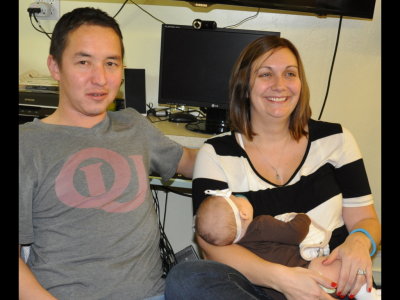 Ryan, Lisa and baby Ruthie--the youngest addition to the clan