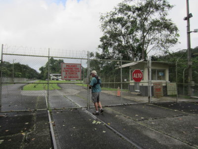 Steve at gate into Gamboa ammo dump
Birds did not abide by the 'keep out' signs