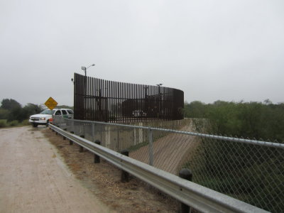On the border--with the Border Patrol--at Old Hidalgo Pumphouse, Hidalgo, TX