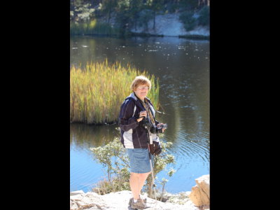 Mary on a lake at Mt Lemmon