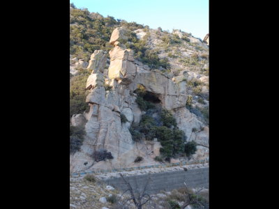 Rock formation along the road