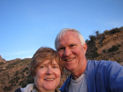 Mary and Steve along the road up Mt Lemmon