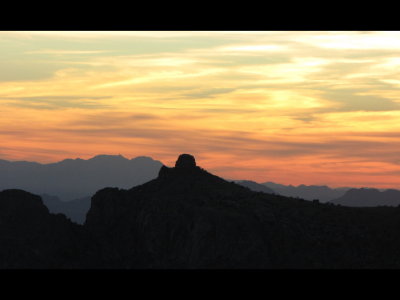 Sunset going down the mountain