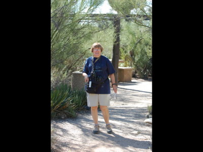 Mary on the path in Tohono Chul Park, AZ