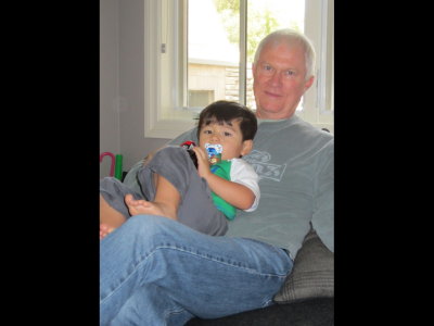 Grandpa and Zeke are just very mellow this morning...