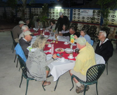 Our last breakfast at Hostal Luis, a casa particular--private house--at Playa Giron, Cuba
Rich & Lorraine, far end; Doug, Patti, Lou & Carli on L; Mary, Yuri (standing), Renee, Paulino, Marnelle & Bob on R; John, near end; Tuesday morning, March 22, 2016