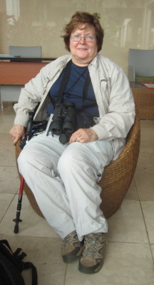 Mary in the lobby at Jardines del Rey, Cayo Coco, Cuba