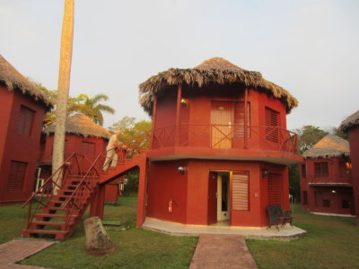 Our bungalow was on the second floor.
These buildings were shaped to look like historical homes, but made of concrete.