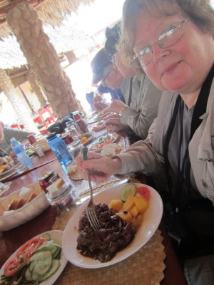 Mary enjoying her tasty beef lunch
Fiesta Campesina, Cuba
March 25, 2016
