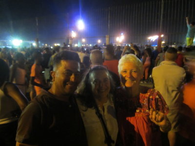 William, Renee and Patti
enjoying Angie, Paint It Black and Honky Tonk Women
at the free Rolling Stones concert
Friday night, March 25, 2016, Havana, Cuba