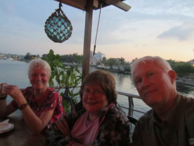 Patti, Mary and Steve enjoying our last supper in Cuba
overlooking the Almendares River, Havana
Saturday evening, March 26, 2016