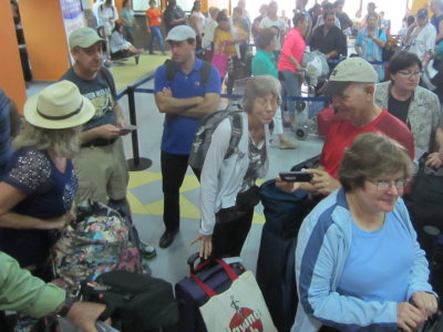 Carli, Doug, Yuri (waiting to make sure we got off OK), Marnelle, Lou, Mary, Lorraine
at Jose Marti Airport, Havana, Cuba
Sunday, March 27, 2016