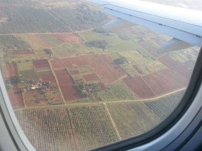 Fields of Cuba out our plane window