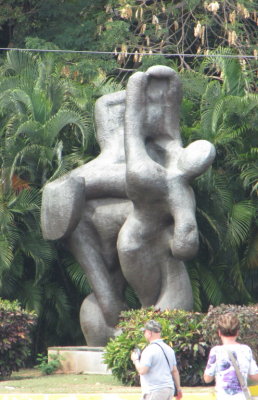 Artwork on the ministry grounds next to Revolution Square