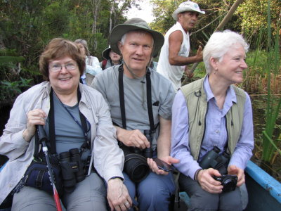 Mary, Steve, our gondolier, Patti
in our boat on a narrow waterway in Zapata Swamp National Park
Saturday, March 19, 2016