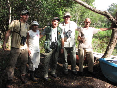 Yuri, our boatmen, Paulino and Frank
