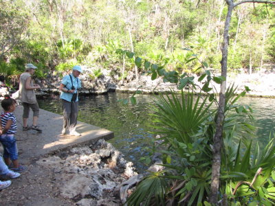 Marnelle and Patti contemplate the deep water