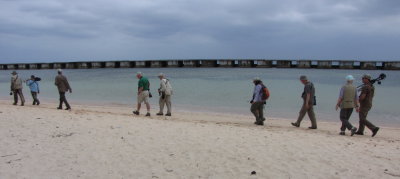 A seawall or breakwater had been built to protect the beach.
Bob, Paulino, Doug, John, Lou, Renee, Steve, Patti, Yuri
Hotel Playa Giron beach, Cuba
Monday, March 21, 2016