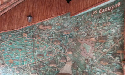 This mural depicted the layout of the resort grounds.