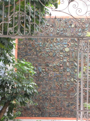 Interesting courtyard wall