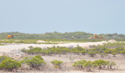 Building roads for new hotels on Cayo Paredon Grande