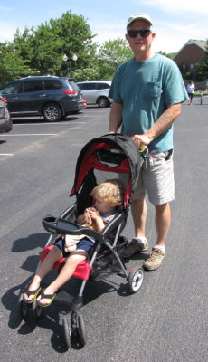 Monkey, Max and Grandpa are ready to go.