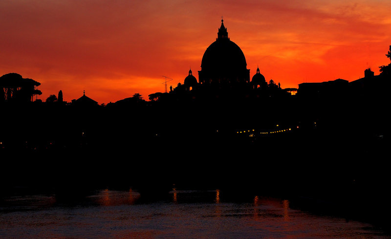 Sunset on Saint Peters Basilica