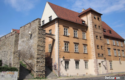 Western wall of the old city of Bratislava next to St. Martin's Monastery