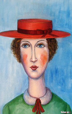 Lady in Red Hat